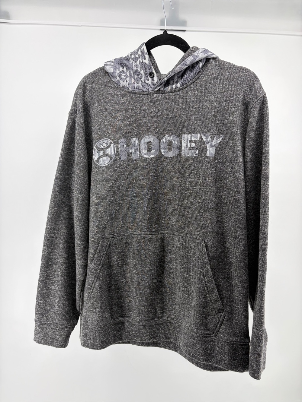 Hooey "Lock-Up" Grey‎ with White Logo Hoody, Men's Size Large